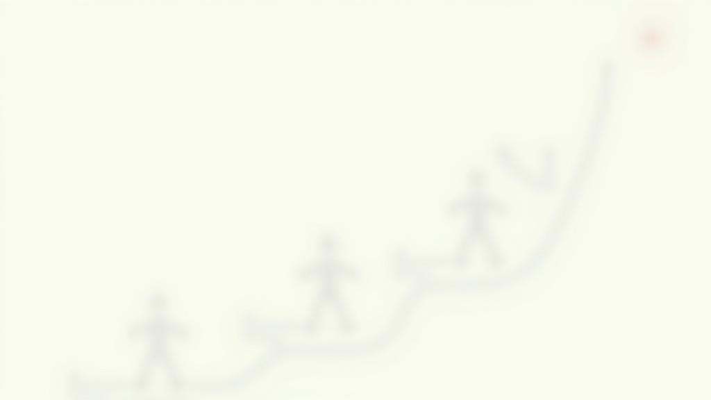 Illustration der Heldenreise mit symbolischen Stationen: Ruf zum Abenteuer, Kampf, Belohnung, Rückkehr.